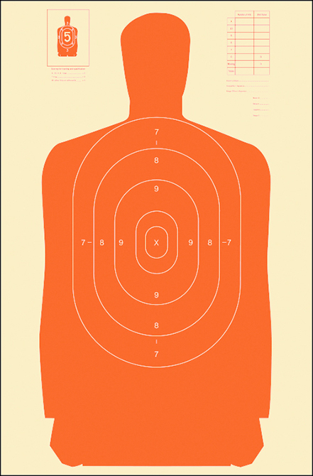 Law Enforcement Targets | Action Target : B-27 Standard Target (Orange)